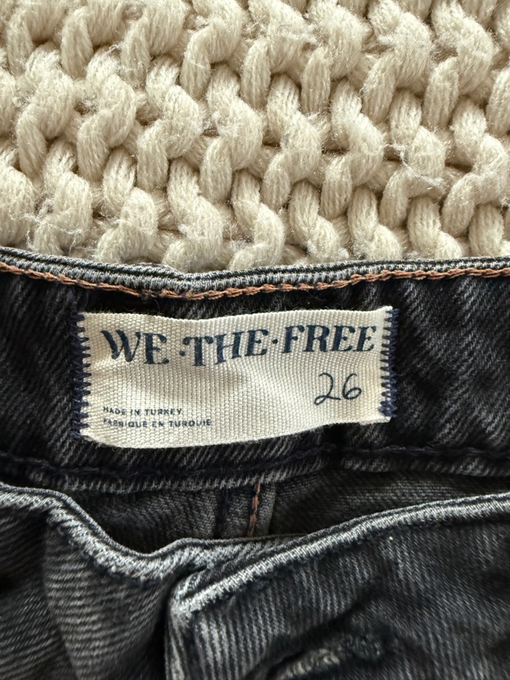 We The Free Deep Trance Dropped Boyfriend Jeans Washed Black Straight - Picture 2 of 2